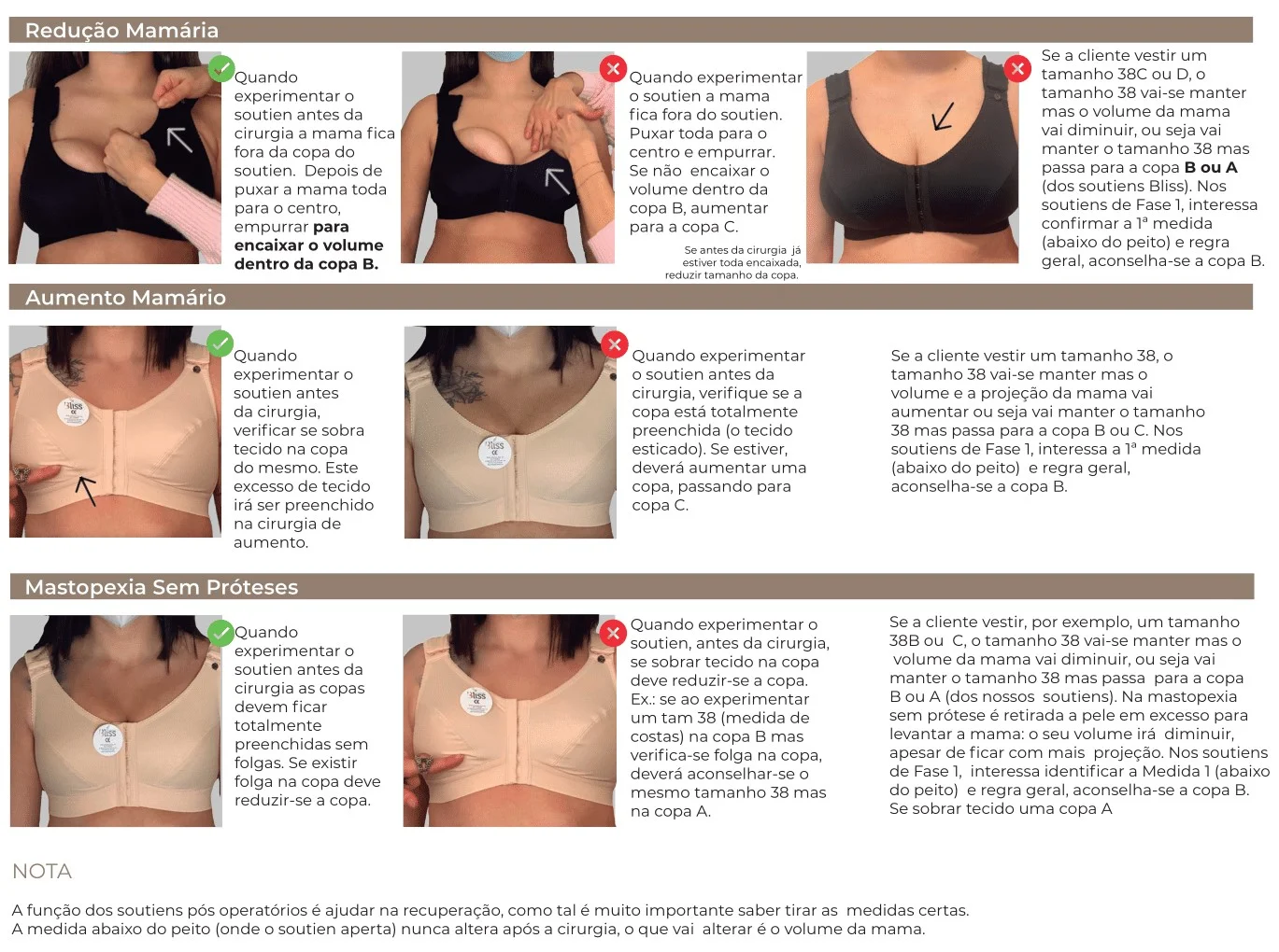 Como tirar medidas - Antes Cirurgia